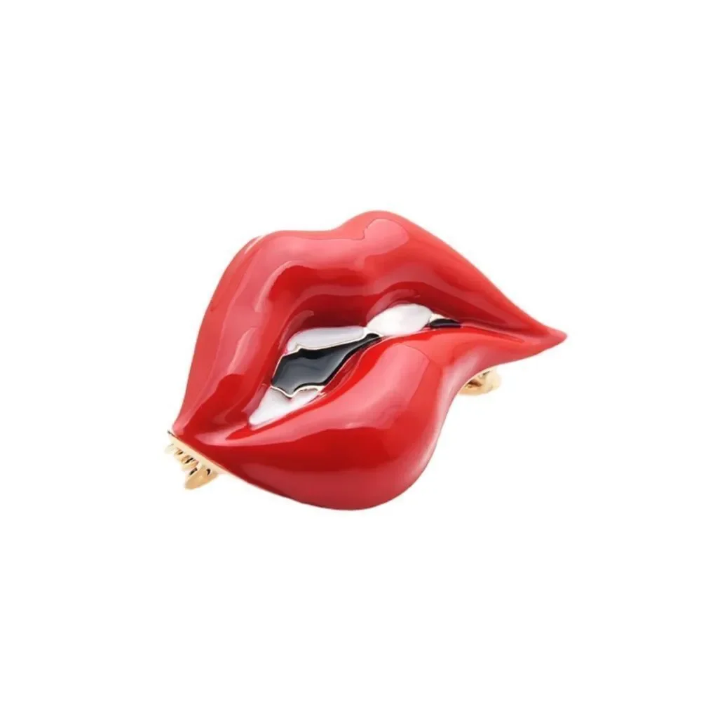 SEXY RED LIPS BROOCH‎
